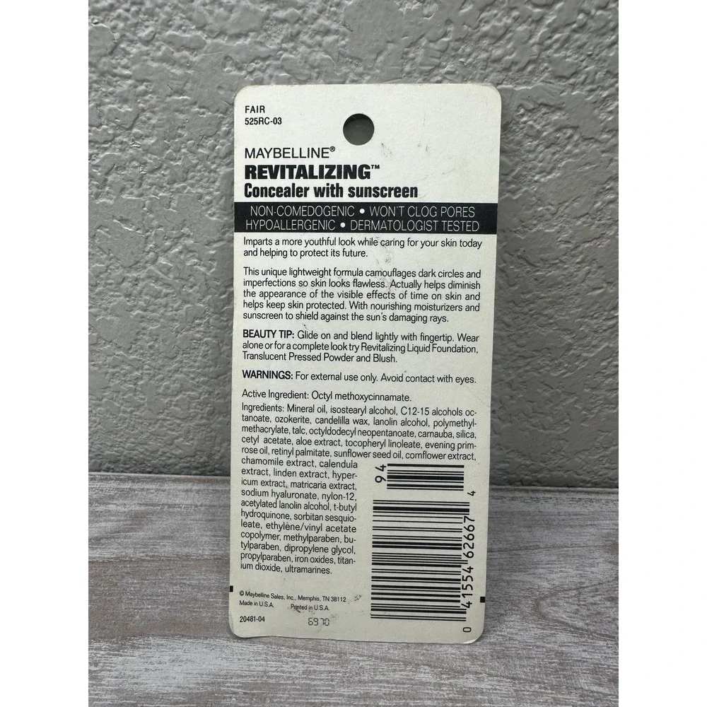 $42 🌙 New MAYBELLINE‎ Revitalizing Concealer / Corrector FAIR VINTAGE RARE